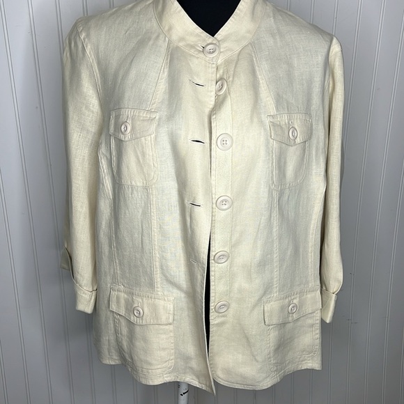 Mossimo Linen Button Up Jacket Size Extra Large - Picture 10 of 10